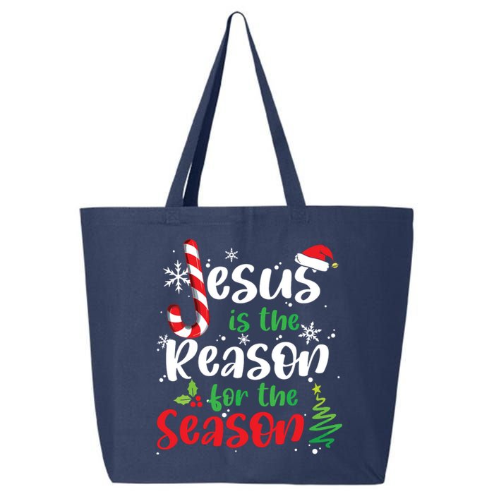 Jesus Is The Reason For The Season Christian Faith Christmas 25L Jumbo Tote