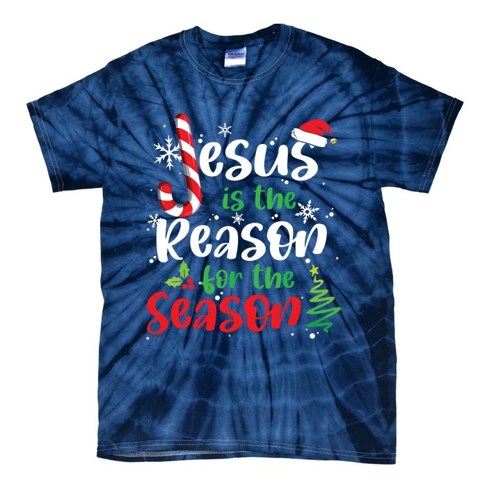 Jesus Is The Reason For The Season Christian Faith Christmas Tie-Dye T-Shirt