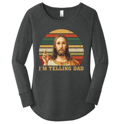 Jesus IM Telling Dad Women's Perfect Tri Tunic Long Sleeve Shirt