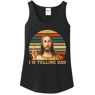 Jesus IM Telling Dad Ladies Essential Tank