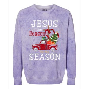 Jesus Is The Reason For The Season Christian Colorblast Crewneck Sweatshirt