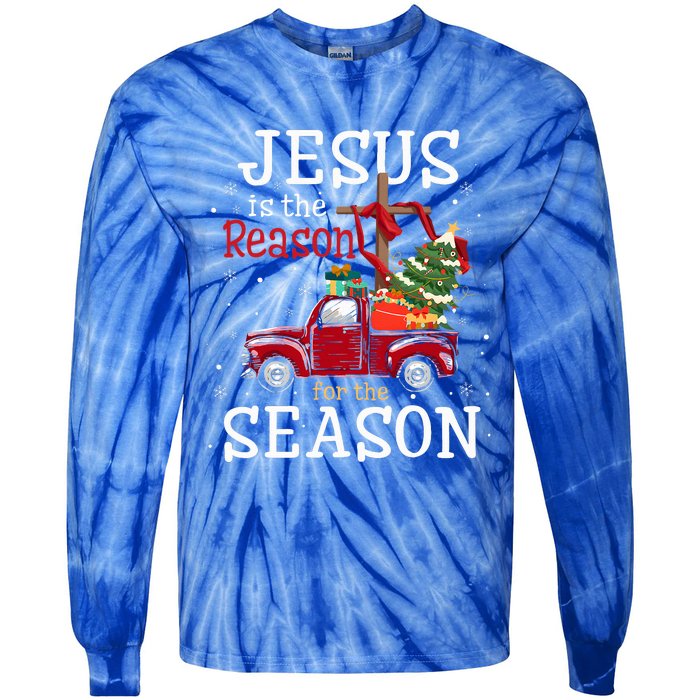 Jesus Is The Reason For The Season Christian Tie-Dye Long Sleeve Shirt