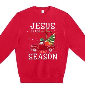 Jesus Is The Reason For The Season Christian Premium Crewneck Sweatshirt