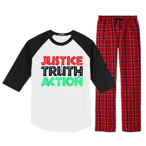 Justice Is Truth In Action Raglan Sleeve Pajama Set