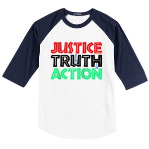 Justice Is Truth In Action Baseball Sleeve Shirt