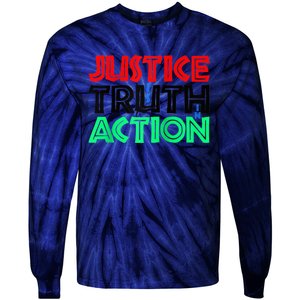 Justice Is Truth In Action Tie-Dye Long Sleeve Shirt