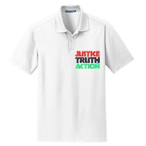 Justice Is Truth In Action Dry Zone Grid Polo