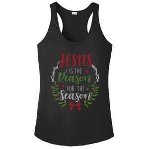 Jesus Is The Reason For The Season Christmas Ladies PosiCharge Competitor Racerback Tank