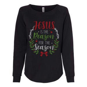 Jesus Is The Reason For The Season Christmas Womens California Wash Sweatshirt