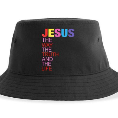 Jesus Is The Way The Truth And The Life Sustainable Bucket Hat