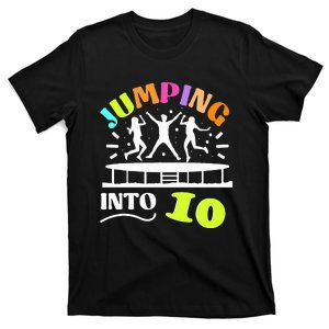 Jumping Into Ten 10 Year Old Trampoline Jumper Birthday T-Shirt