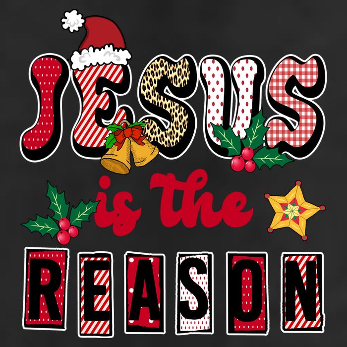 Jesus Is The Reason Christmas Holiday 7 Panel Mesh Trucker Snapback Hat