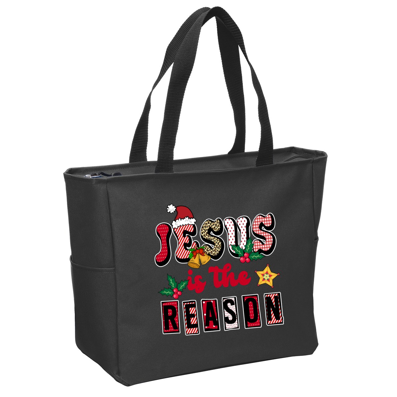 Jesus Is The Reason Christmas Holiday Zip Tote Bag