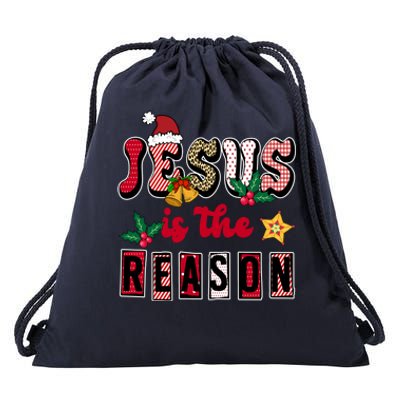 Jesus Is The Reason Christmas Holiday Drawstring Bag