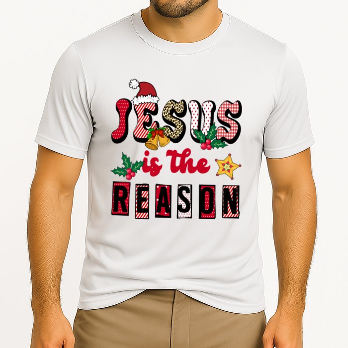 Jesus Is The Reason Christmas Holiday Cooling Performance Crew T-Shirt