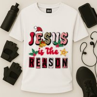 Jesus Is The Reason Christmas Holiday Cooling Performance Crew T-Shirt