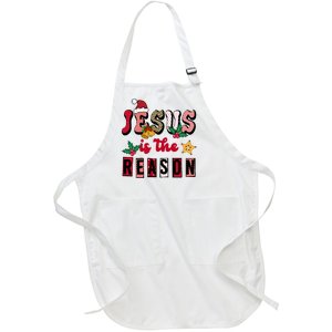 Jesus Is The Reason Christmas Holiday Full-Length Apron With Pockets