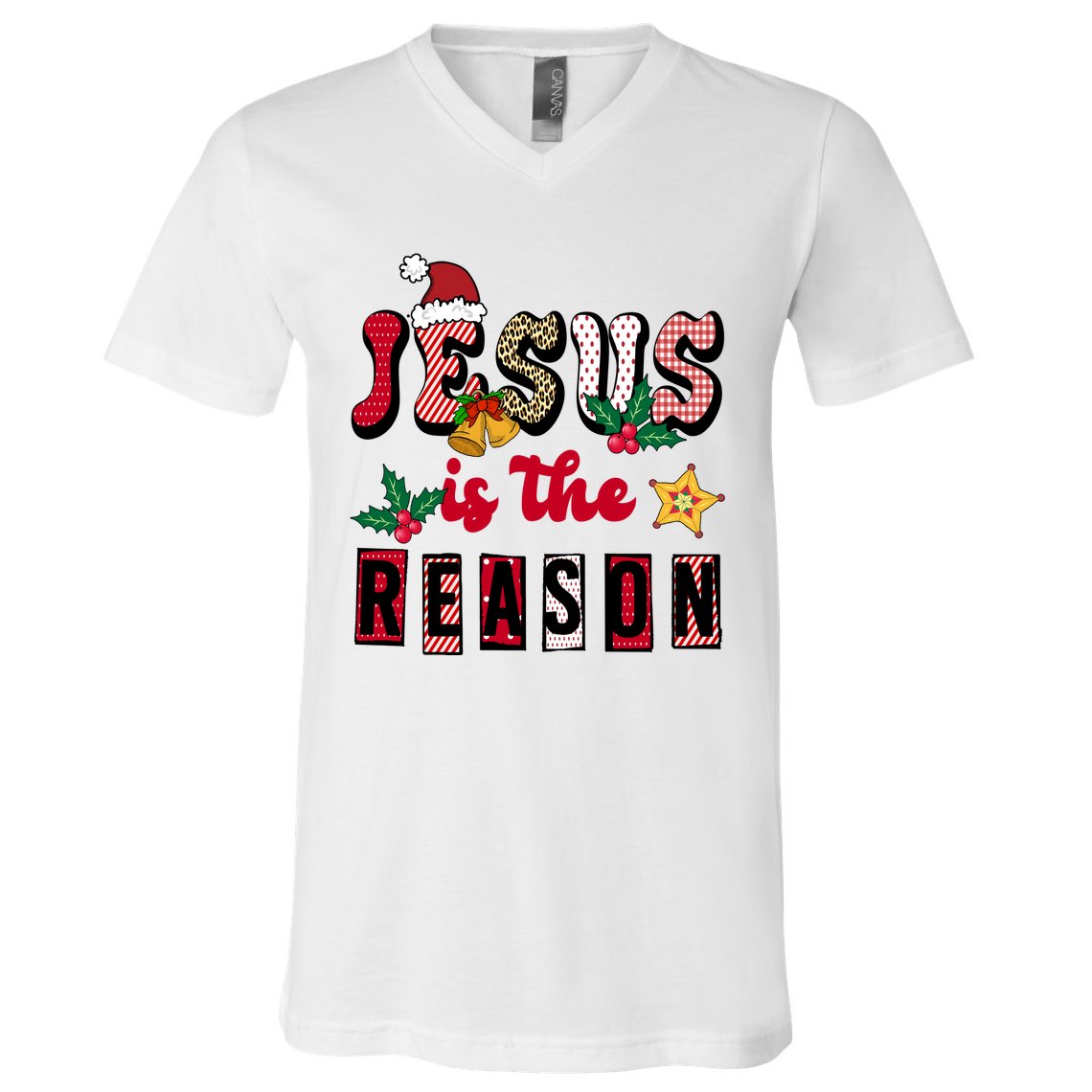 Jesus Is The Reason Christmas Holiday V-Neck T-Shirt
