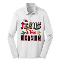 Jesus Is The Reason Christmas Holiday Silk Touch Performance Long Sleeve Polo