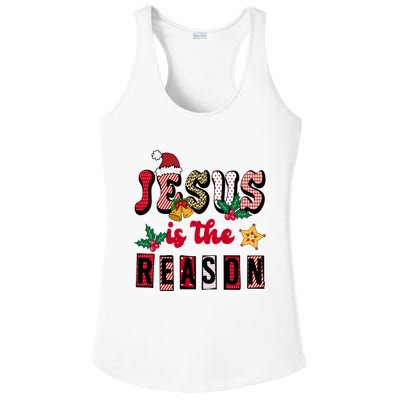 Jesus Is The Reason Christmas Holiday Ladies PosiCharge Competitor Racerback Tank