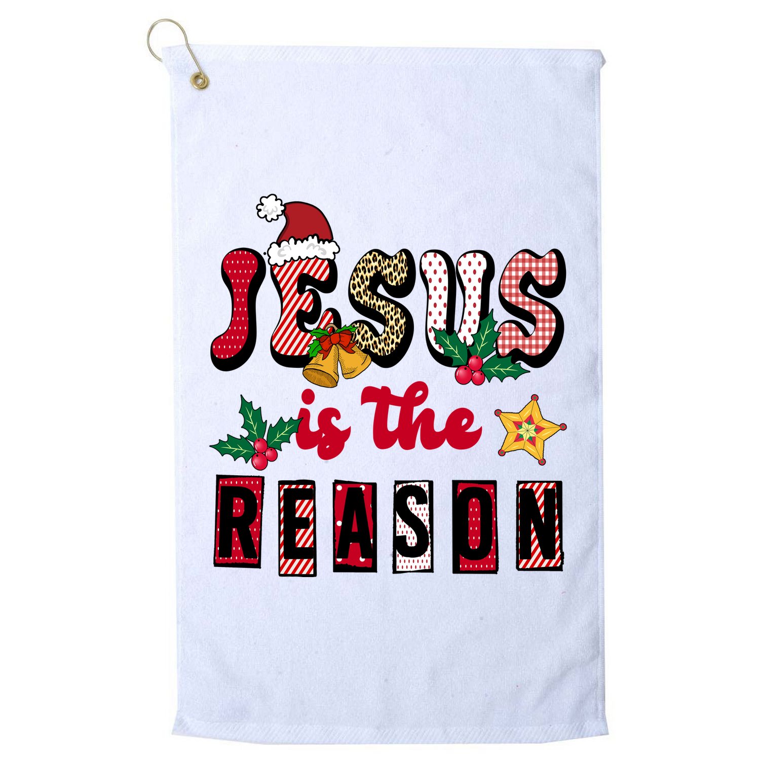 Jesus Is The Reason Christmas Holiday Golf Towel