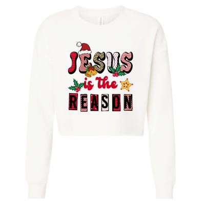 Jesus Is The Reason Christmas Holiday Cropped Pullover Crew