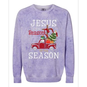 Jesus Is The Reason For The Season Christian Faith Christmas Colorblast Crewneck Sweatshirt