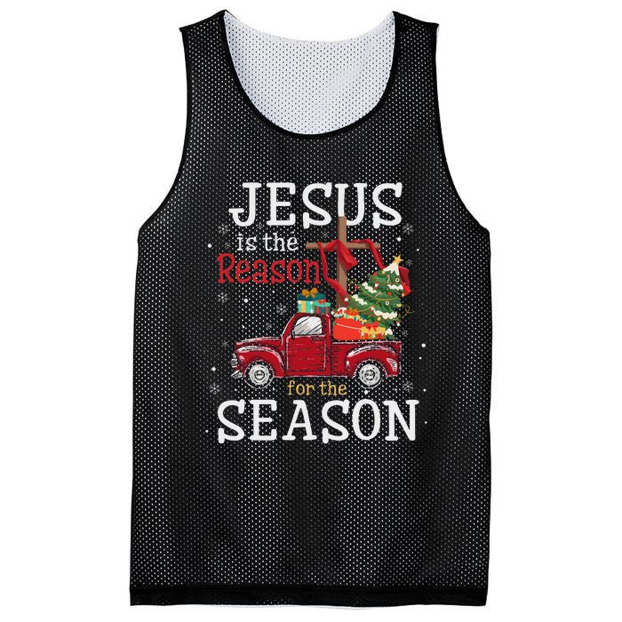 Jesus Is The Reason For The Season Christian Faith Christmas Mesh Reversible Basketball Jersey Tank