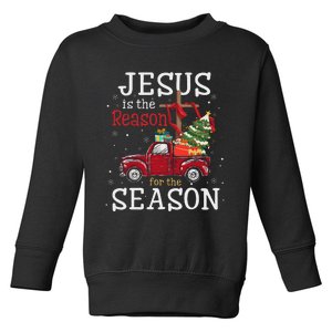 Jesus Is The Reason For The Season Christian Faith Christmas Toddler Sweatshirt