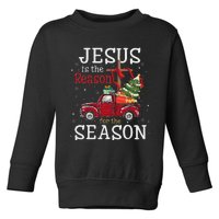 Jesus Is The Reason For The Season Christian Faith Christmas Toddler Sweatshirt