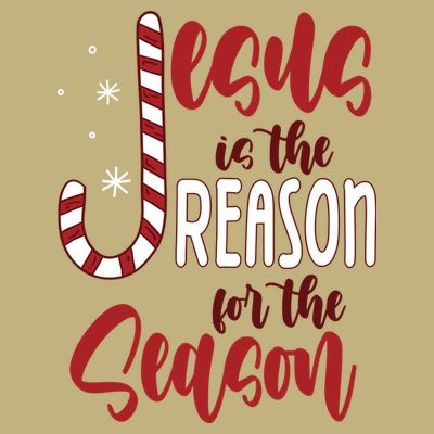 Jesus Is The Reason For The Season Candy Cane Christmas T-Shirt