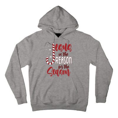 Jesus Is The Reason For The Season Candy Cane Christmas Tall Hoodie