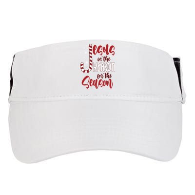 Jesus Is The Reason For The Season Candy Cane Christmas Adult Drive Performance Visor
