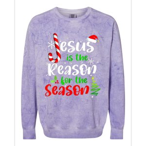 Jesus Is The Reason For The Season Christian Faith Christmas Colorblast Crewneck Sweatshirt