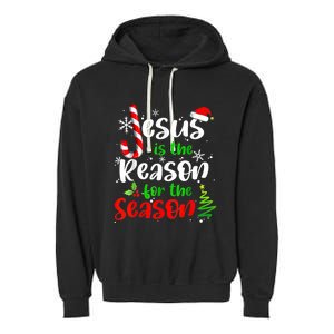 Jesus Is The Reason For The Season Christian Faith Christmas Garment-Dyed Fleece Hoodie