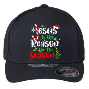 Jesus Is The Reason For The Season Christian Faith Christmas Flexfit Unipanel Trucker Cap