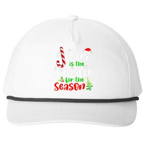 Jesus Is The Reason For The Season Christian Faith Christmas Snapback Five-Panel Rope Hat