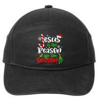 Jesus Is The Reason For The Season Christian Faith Christmas 7-Panel Snapback Hat