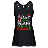 Jesus Is The Reason For The Season Christian Faith Christmas Ladies Essential Flowy Tank