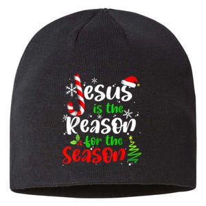 Jesus Is The Reason For The Season Christian Faith Christmas Sustainable Beanie