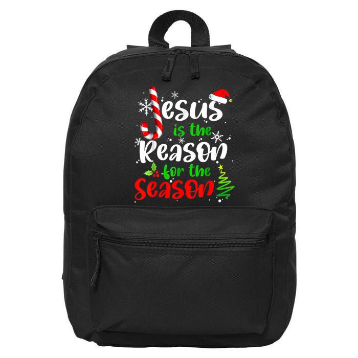 Jesus Is The Reason For The Season Christian Faith Christmas 16 in Basic Backpack