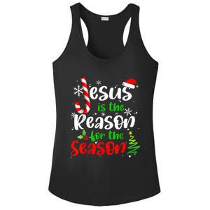 Jesus Is The Reason For The Season Christian Faith Christmas Ladies PosiCharge Competitor Racerback Tank