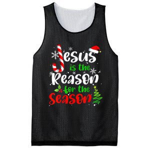 Jesus Is The Reason For The Season Christian Faith Christmas Mesh Reversible Basketball Jersey Tank