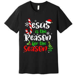 Jesus Is The Reason For The Season Christian Faith Christmas Premium T-Shirt