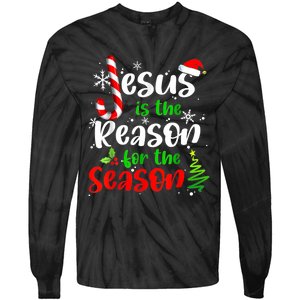 Jesus Is The Reason For The Season Christian Faith Christmas Tie-Dye Long Sleeve Shirt