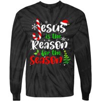 Jesus Is The Reason For The Season Christian Faith Christmas Tie-Dye Long Sleeve Shirt