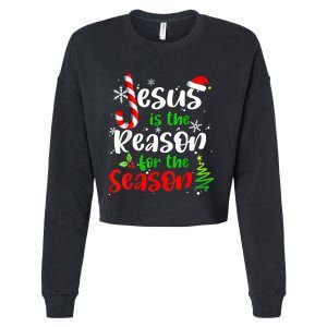 Jesus Is The Reason For The Season Christian Faith Christmas Cropped Pullover Crew