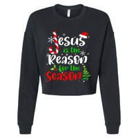 Jesus Is The Reason For The Season Christian Faith Christmas Cropped Pullover Crew