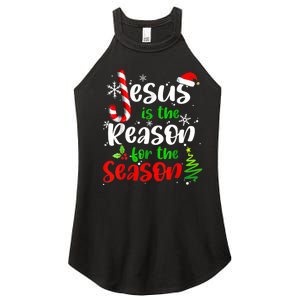 Jesus Is The Reason For The Season Christian Faith Christmas Women's Perfect Tri Rocker Tank