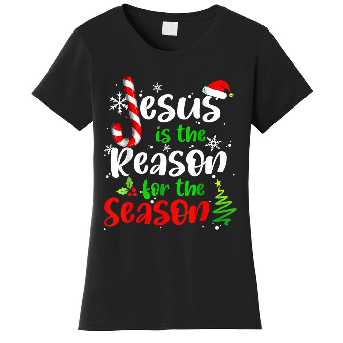 Jesus Is The Reason For The Season Christian Faith Christmas Women's T-Shirt